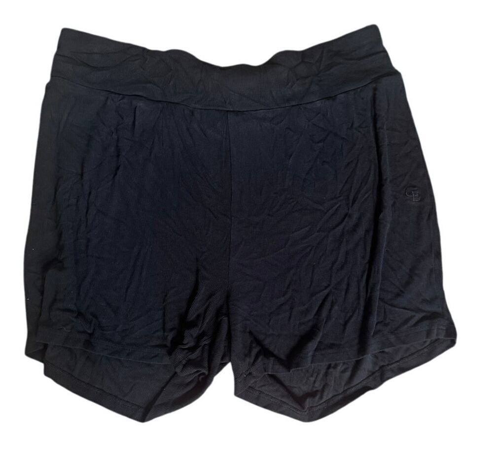 Cozy Earth Bamboo Stretch Lounge Sleep Shorts Black XXL Plus Size Loungewear